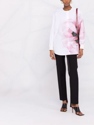 Camisa con estampado con estampado abstracto Alexander Mcqueen rosa