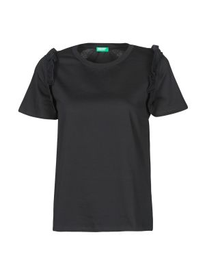 Černé tričko s krátkými rukávy Benetton
