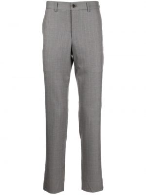 Pruhované vlněné rovné kalhoty Comme Des Garçons Homme Plus šedé