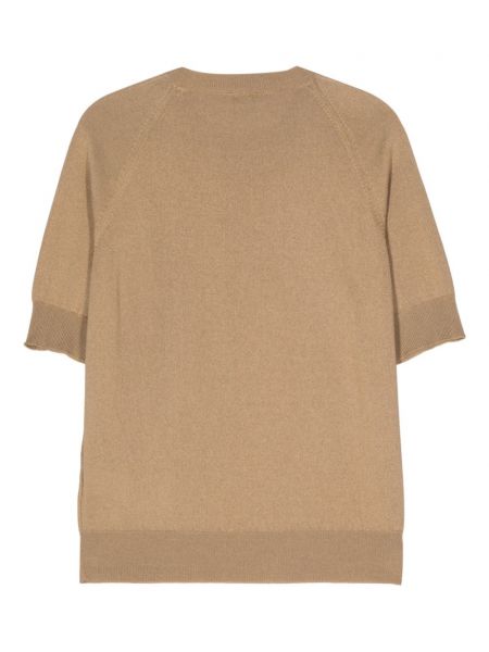 Bavlněné tričko Pt Torino hnědé
