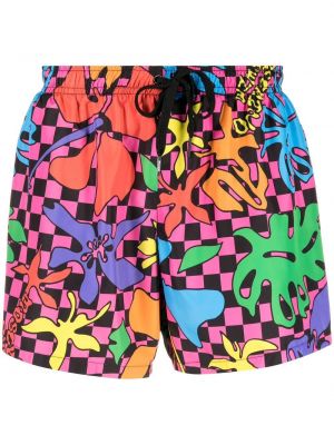 Sjekket shorts Moschino rosa