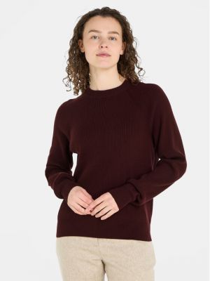 Sweter Calvin Klein bordowy