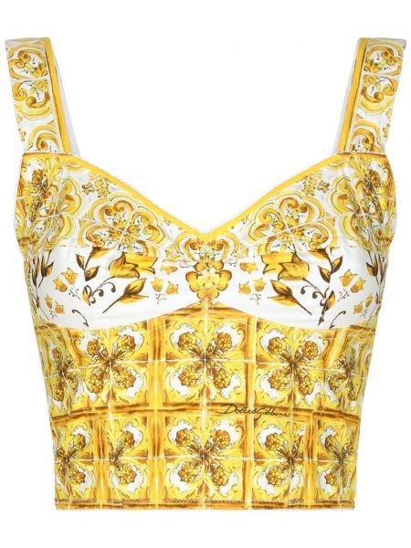 Crop top Dolce & Gabbana gul