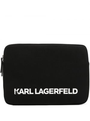 Taška na notebook s potlačou Karl Lagerfeld čierna