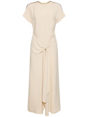 Sukienka midi z wiskozy Victoria Beckham biała