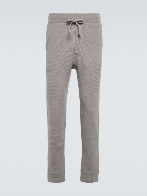 Kašmírové teplákové nohavice Polo Ralph Lauren sivá
