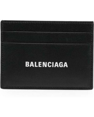 Kožená peněženka s potiskem Balenciaga
