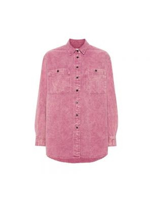 Różowa koszula jeansowa bawełniana Isabel Marant Etoile
