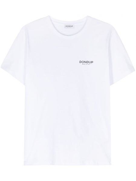 Βαμβακερή μπλούζα με σχέδιο Dondup λευκό