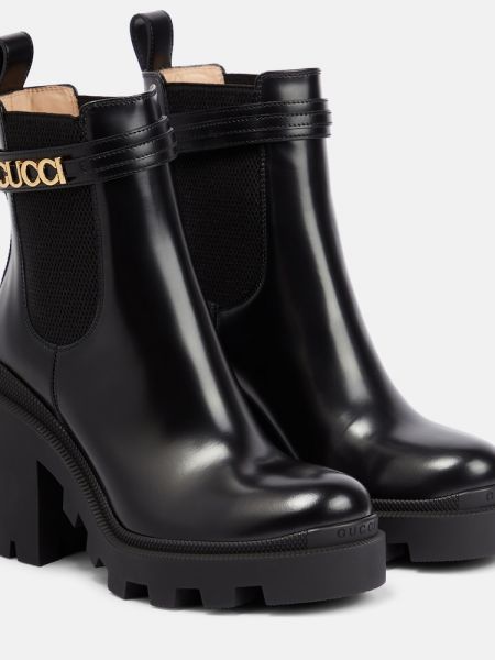 Kožené chelsea boots Gucci čierna
