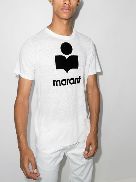 T-shirt di lino Isabel Marant bianco