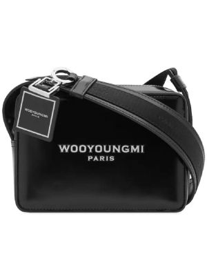 Кожаная сумка через плечо Wooyoungmi черная