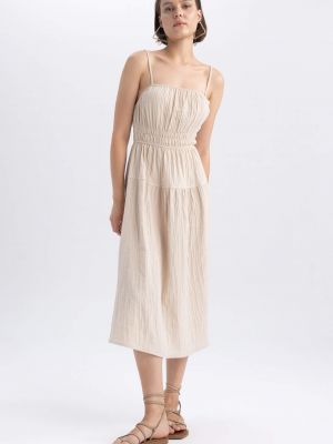 Плетена мини рокля с къс ръкав от муселин Defacto