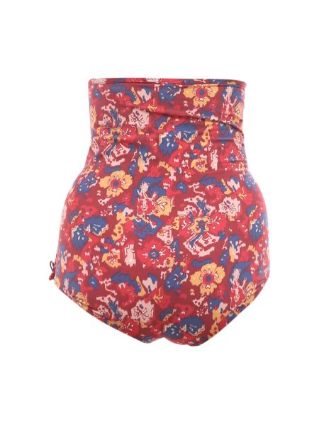 Pantalones cortos de cintura alta de flores con estampado Isabel Marant rojo