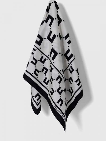 Шелковый шарф Elisabetta Franchi белый