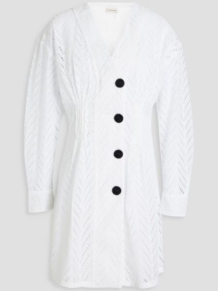 Платье мини Cayline со складками и вышивкой английской вышивки By Malene Birger белый