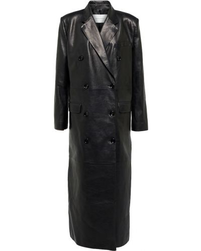 Δερμάτινο παλτό Magda Butrym μαύρο