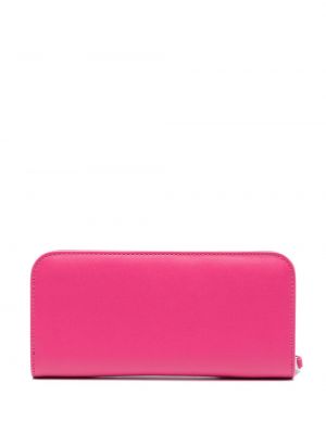 Kožená peněženka Versace Jeans Couture růžová