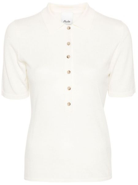 Polo en tricot Allude blanc