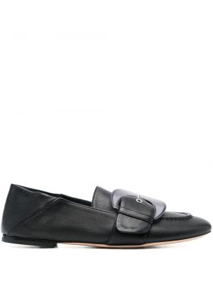 Pantofi loafer din piele cu cataramă Agl negru
