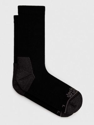 Чорапи от мерино вълна Jack Wolfskin черно