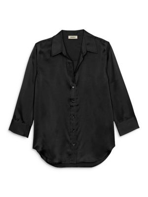 Шелковая блузка L’agence черная