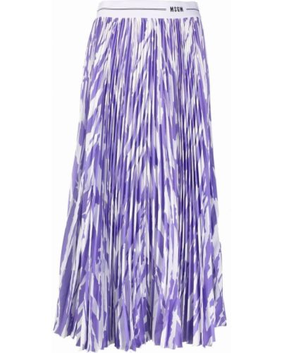 Falda con estampado abstracto Msgm violeta