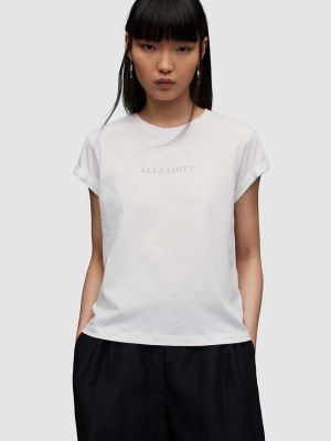 Памучна тениска Allsaints бяло