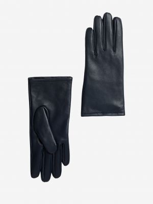 Kožené rukavice Marks & Spencer modré