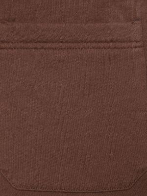 Pantalon de joggings en coton à imprimé Gucci marron