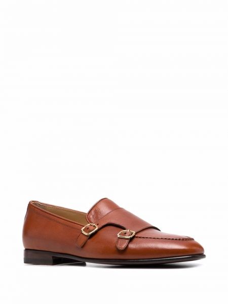 Zapatos monk con hebilla Scarosso marrón