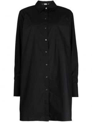 Medvilninė marškiniai Karl Lagerfeld juoda