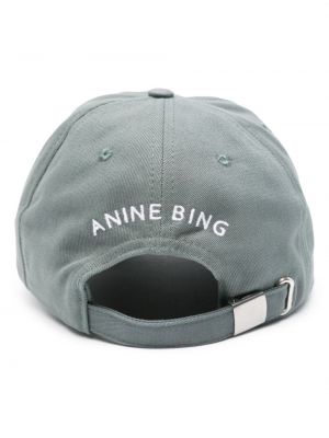 Siuvinėtas kepurė su snapeliu Anine Bing žalia