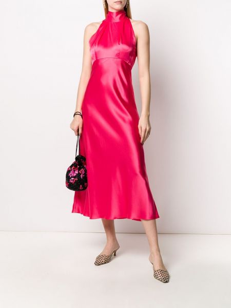 Vestido midi Saloni rosa
