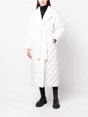 Pikowany płaszcz Pinko biały
