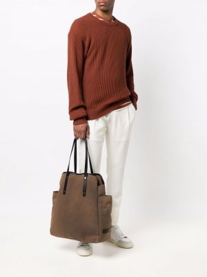 Shopper avec poches Woolrich marron