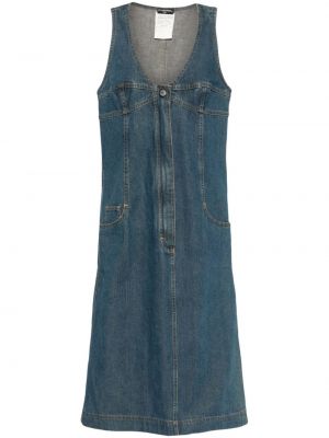 Midi šaty Chanel Pre-owned modrá