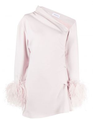 Коктейлна рокля с пера 16arlington розово