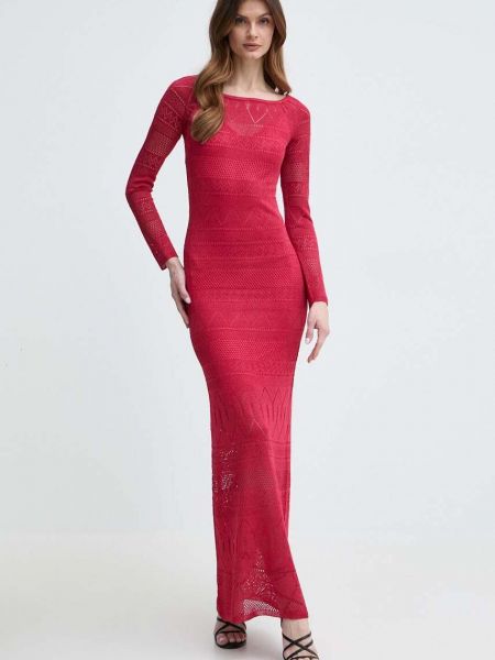 Sukienka długa Marciano Guess czerwona
