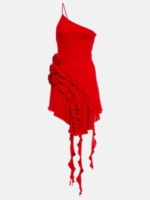 Mini robe asymétrique Blumarine rouge