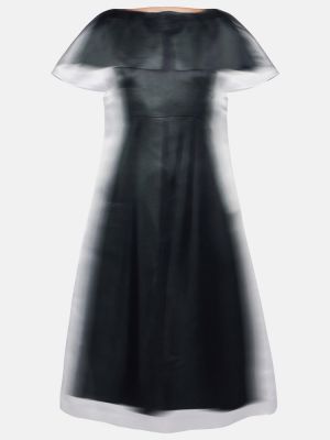Jedwabna sukienka midi z nadrukiem Loewe
