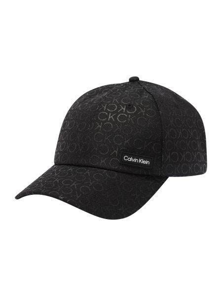 Žakardinis žakardinis kepurė su snapeliu Calvin Klein juoda