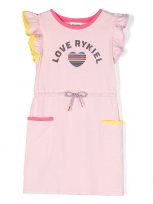 Suora mekko tytöille Sonia Rykiel Enfant pinkki