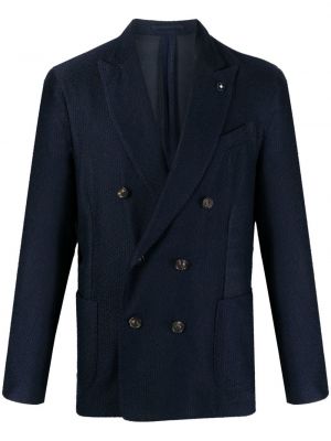 Dobbeltradet blazer Lardini blå