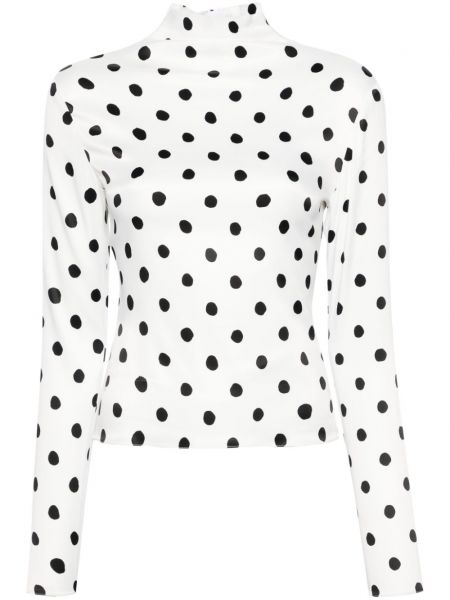 Сатенена блуза на точки с принт Marni Pre-owned