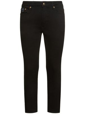 Bavlnené skinny fit džínsy Versace Jeans Couture čierna