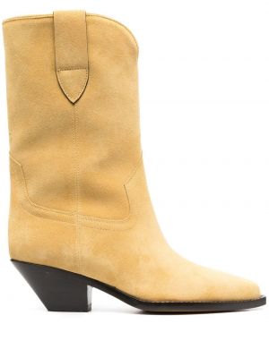 Semišové kotníkové boty Isabel Marant žluté