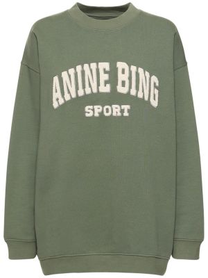 Bavlněná mikina Anine Bing zelená