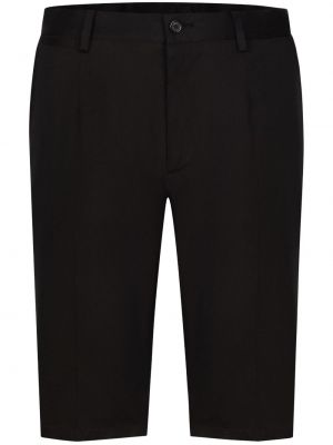 Bombažne bermuda kratke hlače z vezenjem Dolce & Gabbana črna