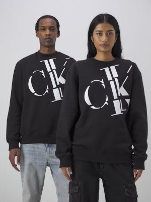 Свитшот свободного кроя Calvin Klein Jeans черный
